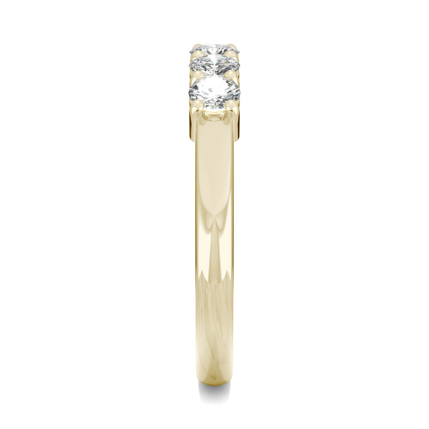 0.50 CTW DEW Round Moissanite Five-Stone Ring in 14K Yellow Gold
