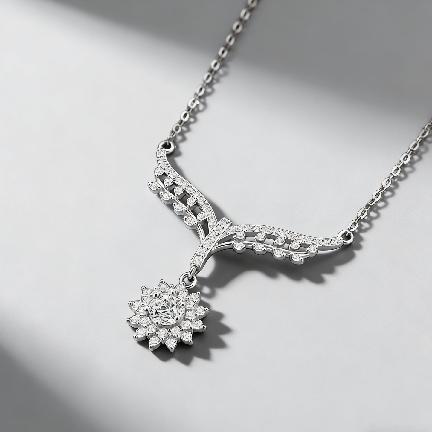 Moissanite Necklace – 925 Sterling Silver, GRA Certified, Adjustable Chain